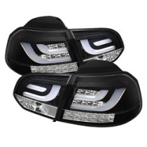 Volkswagen Golf / GTI 10-13 G2 Typ Med Ljuslist LED Bakljus - Svarta Spyder Auto